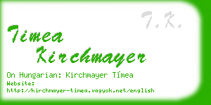 timea kirchmayer business card